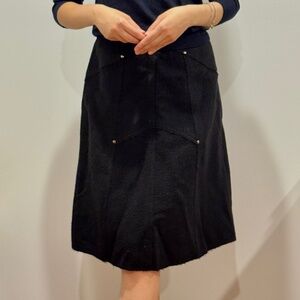 Black Wool A-line Skirt iBLUES